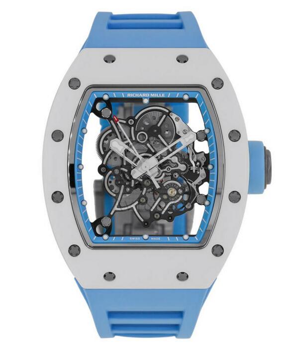 Buy Replica Richard Mille Bubba Watson Light Blue Ceramic Men's Watch RM055
